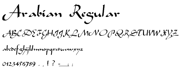 Arabian Regular font
